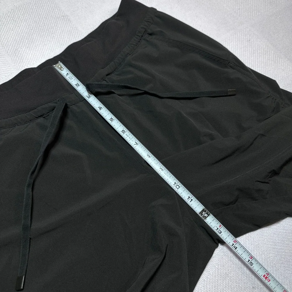 Athleta Attitude Pants Womens 10 Ruched Legs Lightweight Stretch Jogger Black - Picture 10 of 13